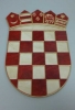 drveni hrvatski grb, stolni /Croatian Coat of Arms, wooden, for a tablel