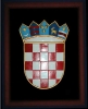 uokvireni karamički hrvatski grb / Framed Croatian Coat of Arms, ceramics