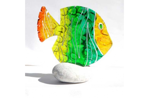 murano ribica na kamenu /Murano Fish on the Stone