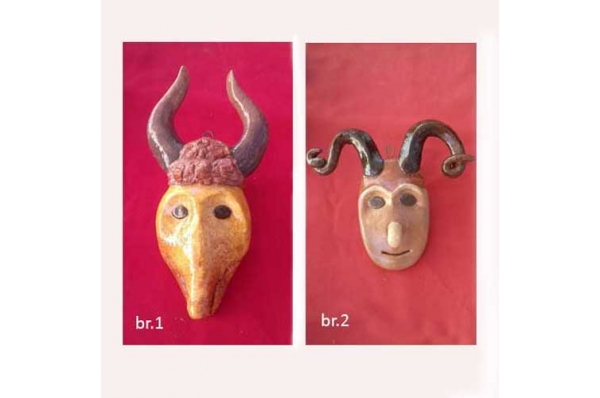 međimurske maske, reljef na zid /Međimurje masks- wall decoration